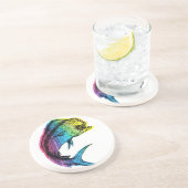 Rainbow Mahi Mahi Zandsteen Onderzetter (Zijkant)