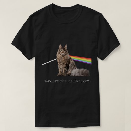 Rainbow Maine Coon Prism Art T-shirt (Design voorkant)