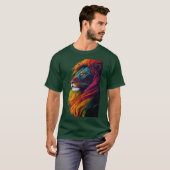 "Rainbow Majesty - Lion Art Tee" T-shirt (Devant entier)
