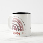 Rainbow Mama Graphic Retro Design Mug (Devant gauche)