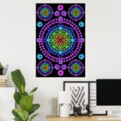 RAINBOW MANDALA 1 POSTER (Thuiskantoor)