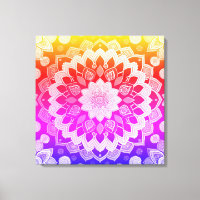 Rainbow Mandala Abstracte kunst