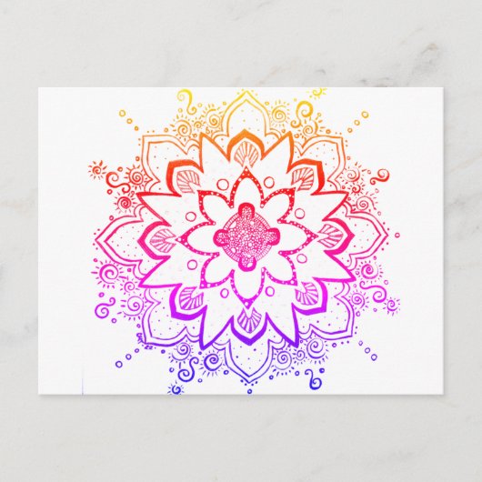 Rainbow Mandala briefkaart (Voorkant)