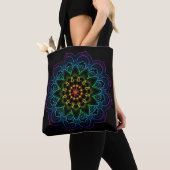Rainbow mandala draagtas (Dichtbij)