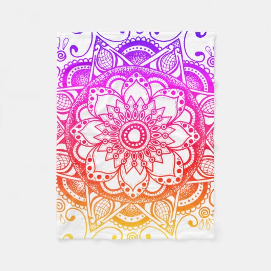 Rainbow Mandala Fleece Blanket (Voorkant)