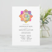 Rainbow Mandala Indian Shower bij Mail Kaart (Staand voorkant)