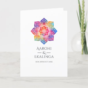 Rainbow Mandala Indian Wedding Programma