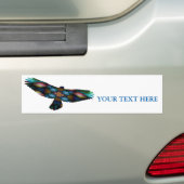 Rainbow Mandala Kaleidoscope Hawk in vlucht Bumpersticker (Op auto)