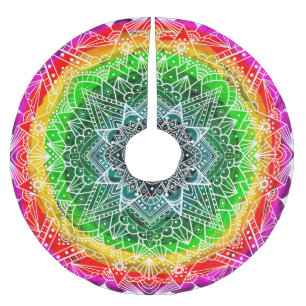Rainbow Mandala, kleurrijke kerst Kerstboom Rok