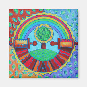 Rainbow Mandala Magnet Magneet