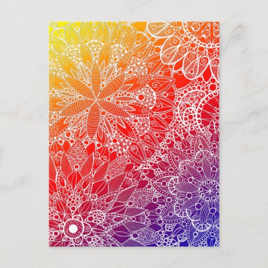 Rainbow Mandala Pattern Briefkaart (Voorkant)