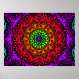 Rainbow Mandala Poster