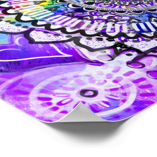 Rainbow mandala poster (Hoek)