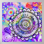 Rainbow mandala poster (Voorkant)