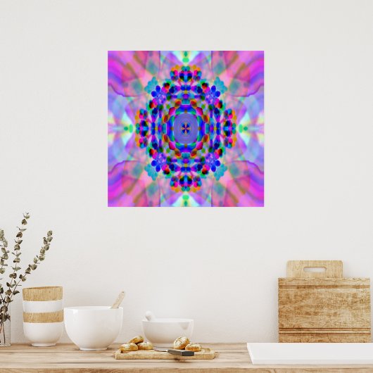 Rainbow Mandala... Poster (Keuken)