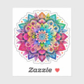Rainbow Mandala vinyl sticker (Vel)