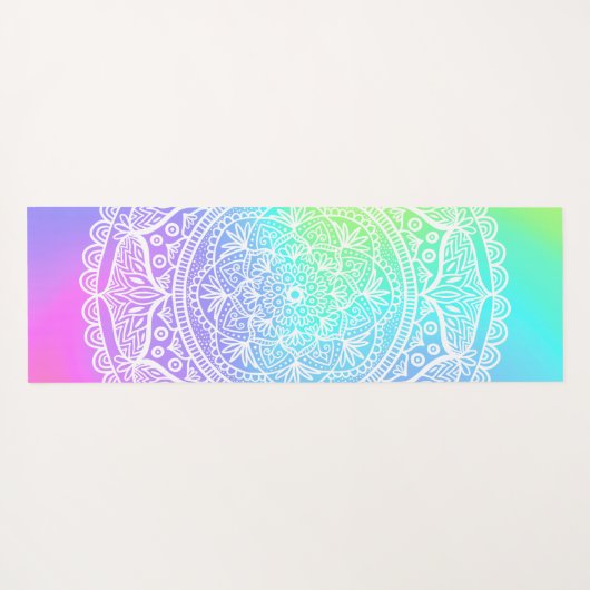 Rainbow Mandala Yogamat (Achterkant (horizontaal))