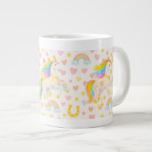 Rainbow Mane Horses Coffee Mug — Cooper & Cody Extra Grote Beker (Voorkant rechts)