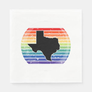 Rainbow Map Design voor trotse LGBTQIA Texan Servet