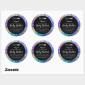 Rainbow Marble Gold Foil & LOGO Body Butter Label (Vel)