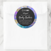 Rainbow Marble Gold Foil & LOGO Body Butter Label (Tas)