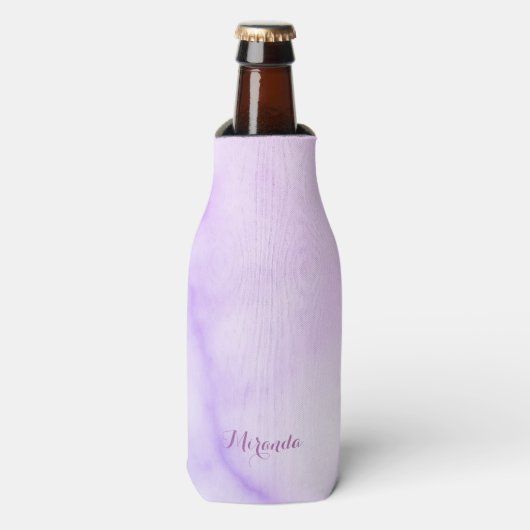 Rainbow Marble Pattern met persoonlijke naam Flesjeskoeler (Fles Voorkant)
