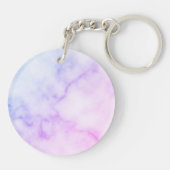 Rainbow Marble Pattern met persoonlijke naam Sleutelhanger (Achterkant)