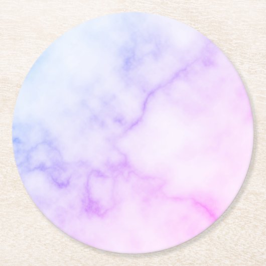 Rainbow Marble Pattern Ronde Kartonnen Onderzetter (Voorkant)
