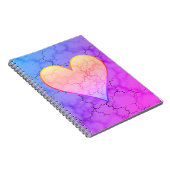 Rainbow Marbled Heart Carnet (Côté Droit)