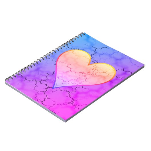 Rainbow Marbled Heart Carnet (Côté gauche)