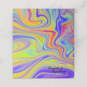 Rainbow Marbling Place Card of Escort Kaart (Buitenkant ongevouwen)