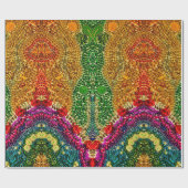 Rainbow Mardi Gras Bead Art Wrappapier Cadeaupapier (Vlak)