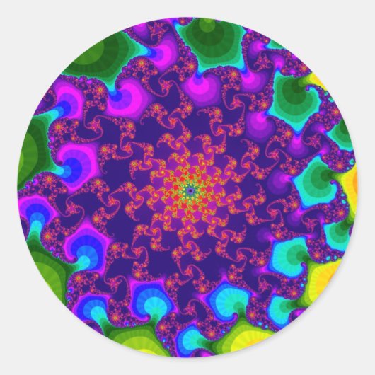 Rainbow Marigold Ronde Sticker (Voorkant)