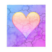 Rainbow Marked Heart Notitieblok (Voorkant)