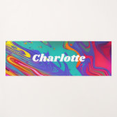 Rainbow Marmer Swirls Fluid Art Yoga Mat (Voorkant (horizontaal))