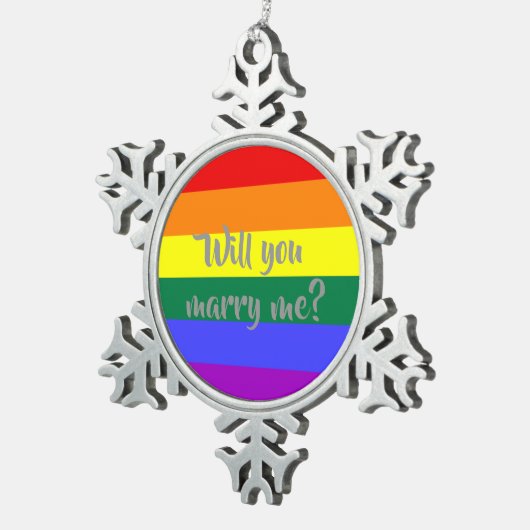 #rainbow Marriage Proposition Décoration de Noël (Vue impression)