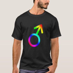 Rainbow Mars Glyph T-shirt