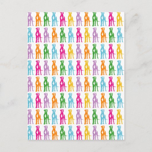 Rainbow Mastiff-patroon Briefkaart (Voorkant)