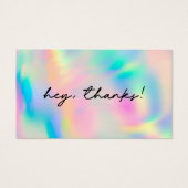 Rainbow Merci Ajouter Logo Carte de réduction Inse (Devant)