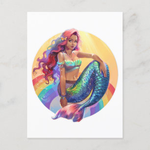 Rainbow Mermaid Briefkaart
