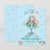 Rainbow Mermaid Flat Kaart (Voorkant / Achterkant)