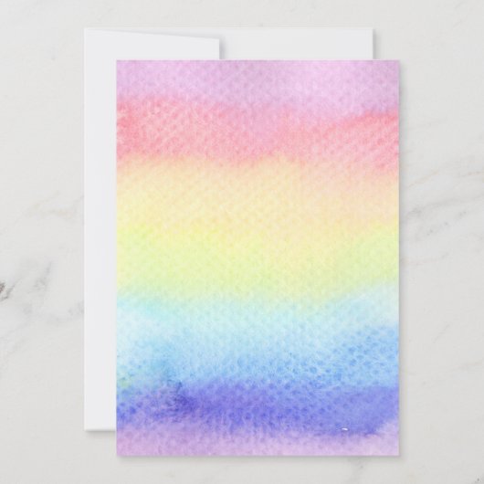 Rainbow Mermaid Invitation Silver Mermaid (Dos)