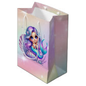 Rainbow Mermaid Medium Cadeauzakje (Voorkant Gekanteld)