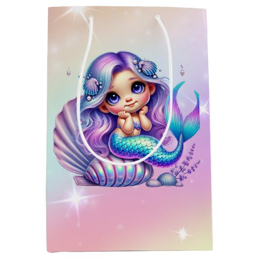 Rainbow Mermaid Medium Cadeauzakje (Voorkant)