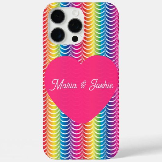 Rainbow Mermaid Pride Heart Case-Mate iPhone Case (Achterkant)