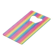 Rainbow Mermaid Pride Kredietkaart Flessenopener (Voorkant Gekanteld)