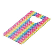 Rainbow Mermaid Pride Kredietkaart Flessenopener (Achterkant Gekanteld)