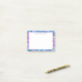 Rainbow Mermaid Scale Pattern Name Sjabloon Post-it® Notes (Op bureau)