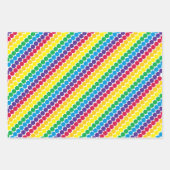 Rainbow Mermaid Scale Stripe and Dot Inpakpapier Vel (Voorkant 3)