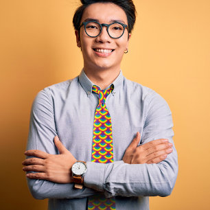 Rainbow Mermaid Scale Stropdas